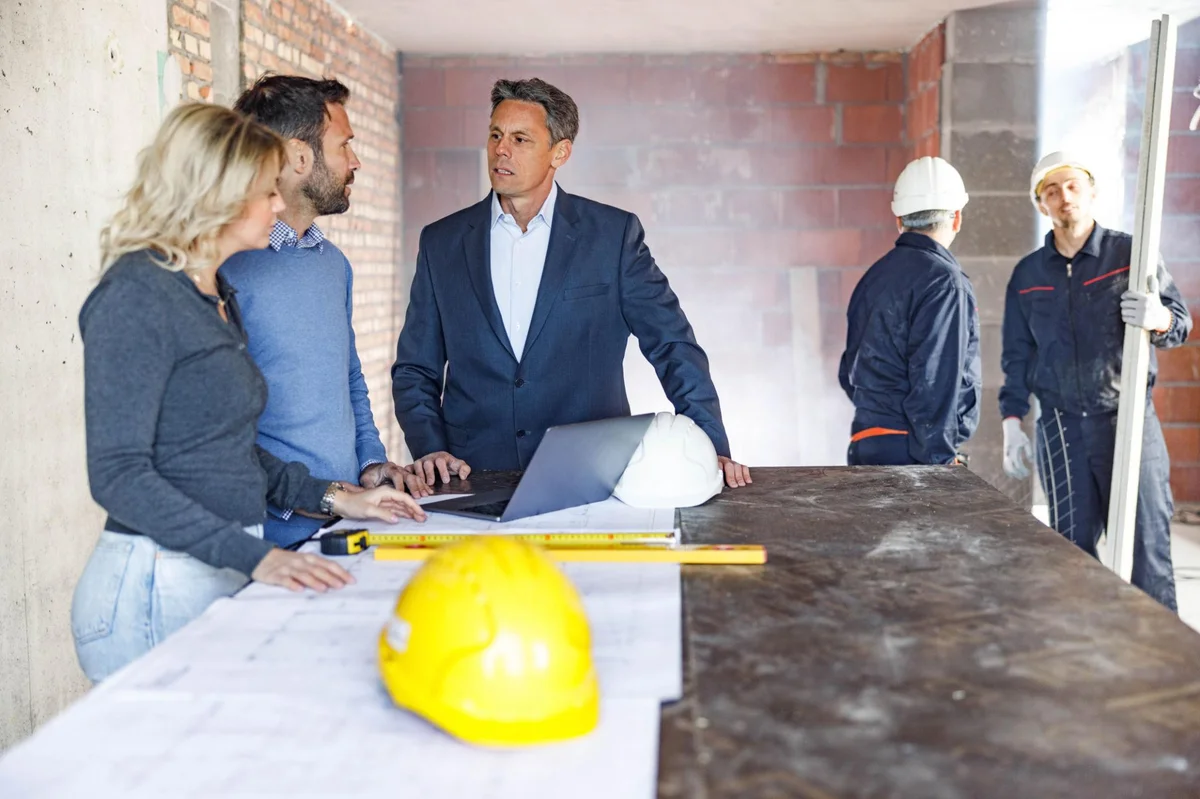 Professional service provider assisting customer